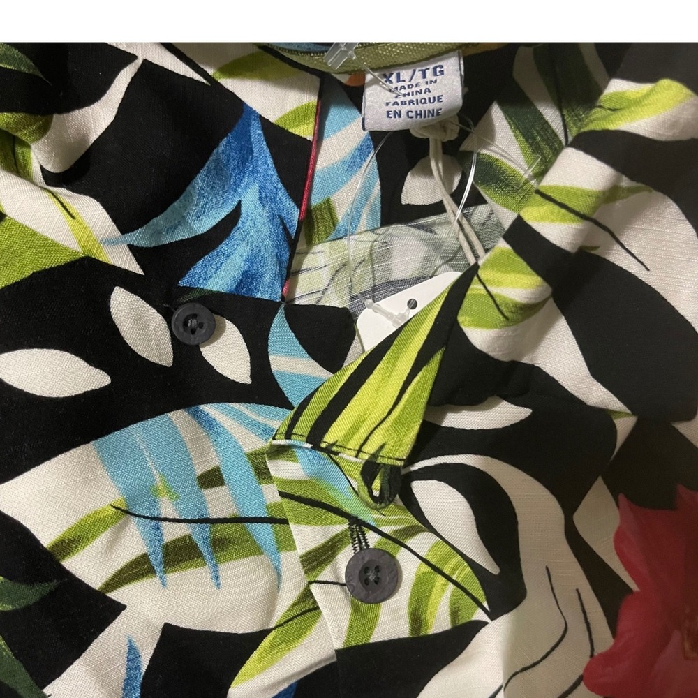 Tommy Bahama Camp Shirt Men XL Veracruz Cay Lush Escape Tropical Floral Hawaiian - Picture 11 of 14